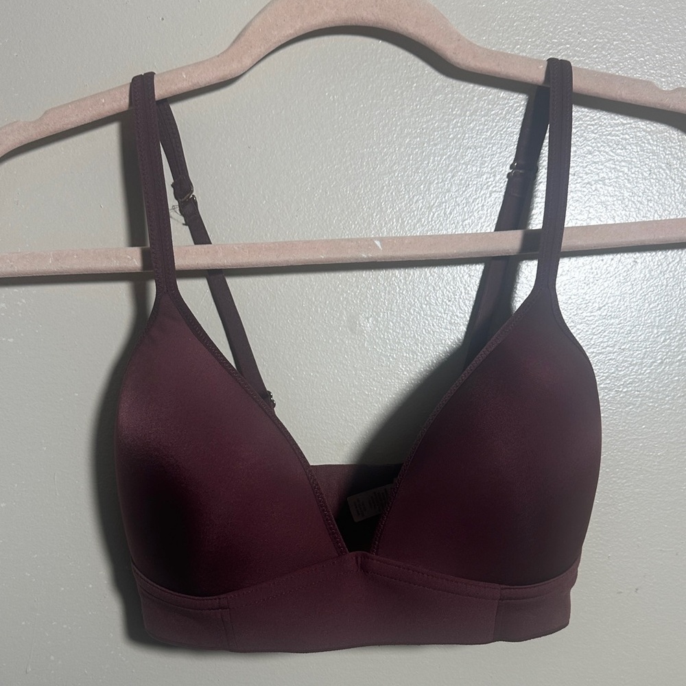 Aerie Maroon Full Coverage Wireless Bra | 32C‎